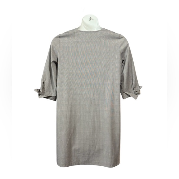 Zara, Checked Dress With Zipper And Pockets, Large, Gray - Picture 6 of 7